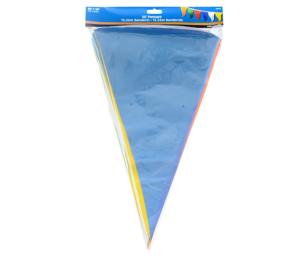 Hillman 848622 Pennant Flag String, 8" x 50', Plastic