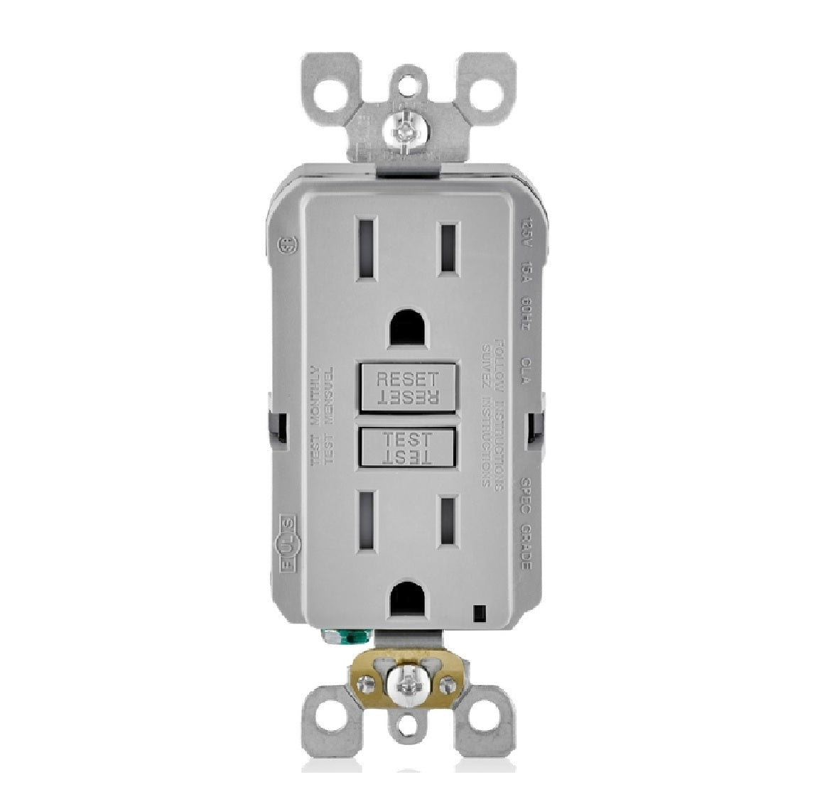 Leviton GFTR1-0LG SmartlockPro Duplex GFCI Outlet