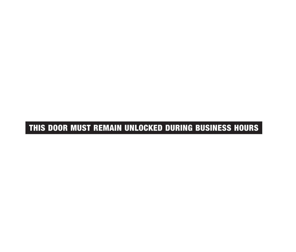 Hillman 840205 English Notice Decal, 1.5" x 28", Black