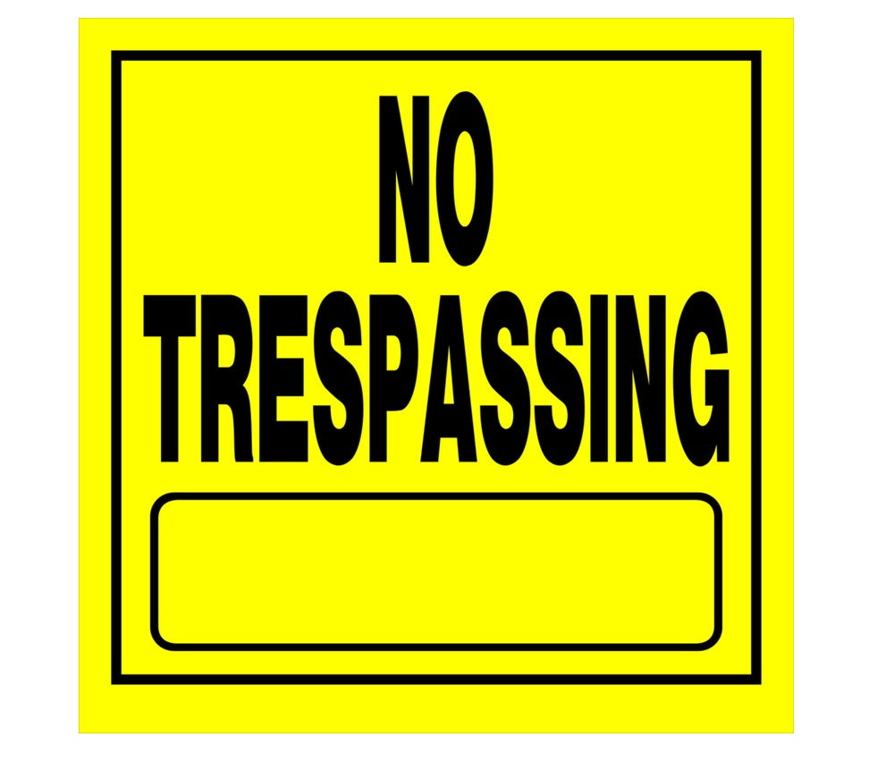 Hillman 840165 English No Trespassing Sign, 11" x 11", Yellow