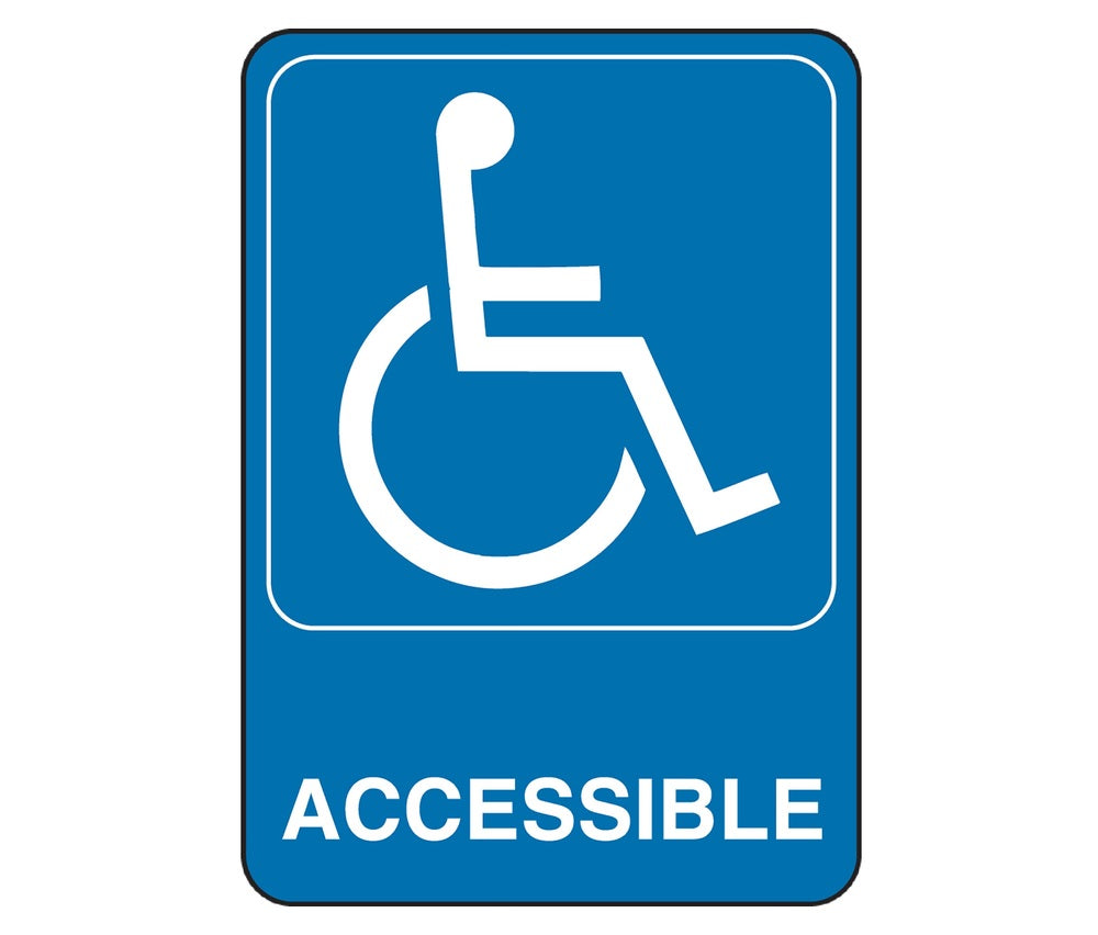 Hillman 841780 English Handicap Sign, 7" x 5", Blue