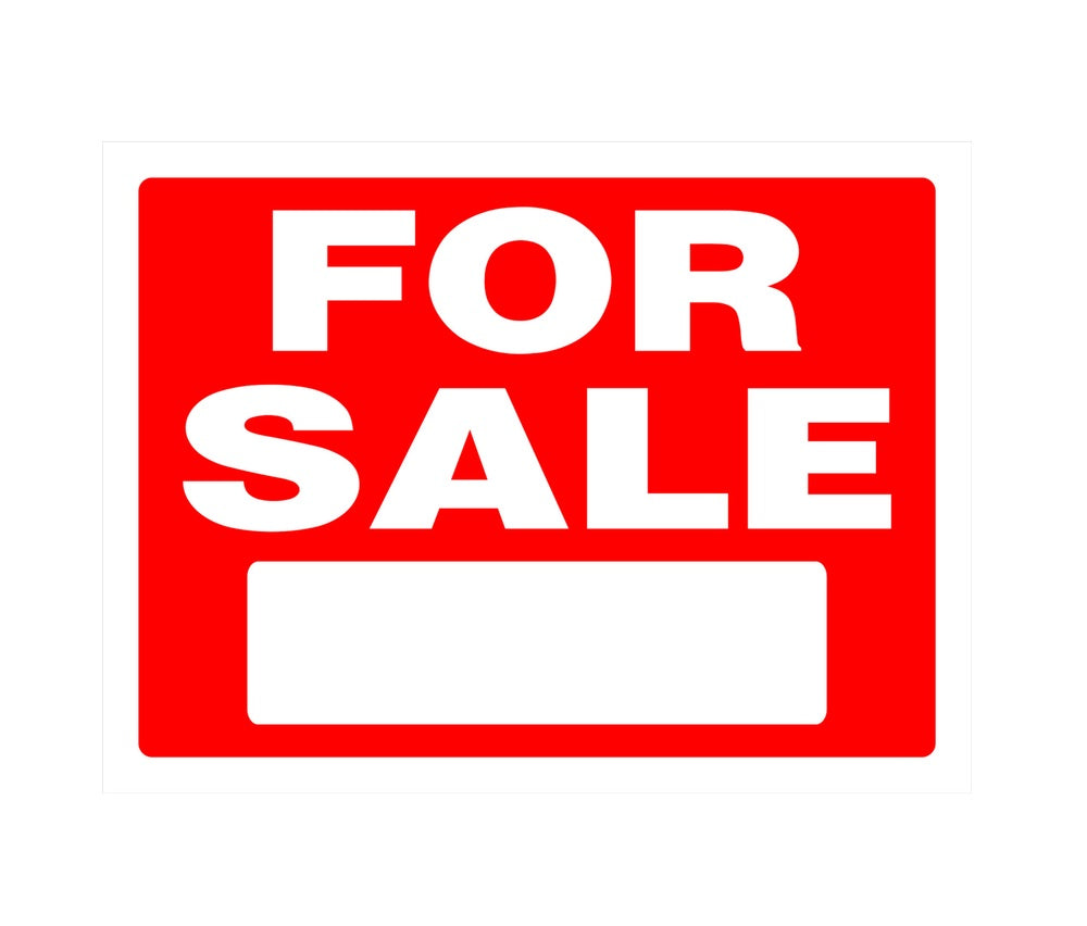 Hillman 840240 English For Sale Sign, 18" x 24", Red
