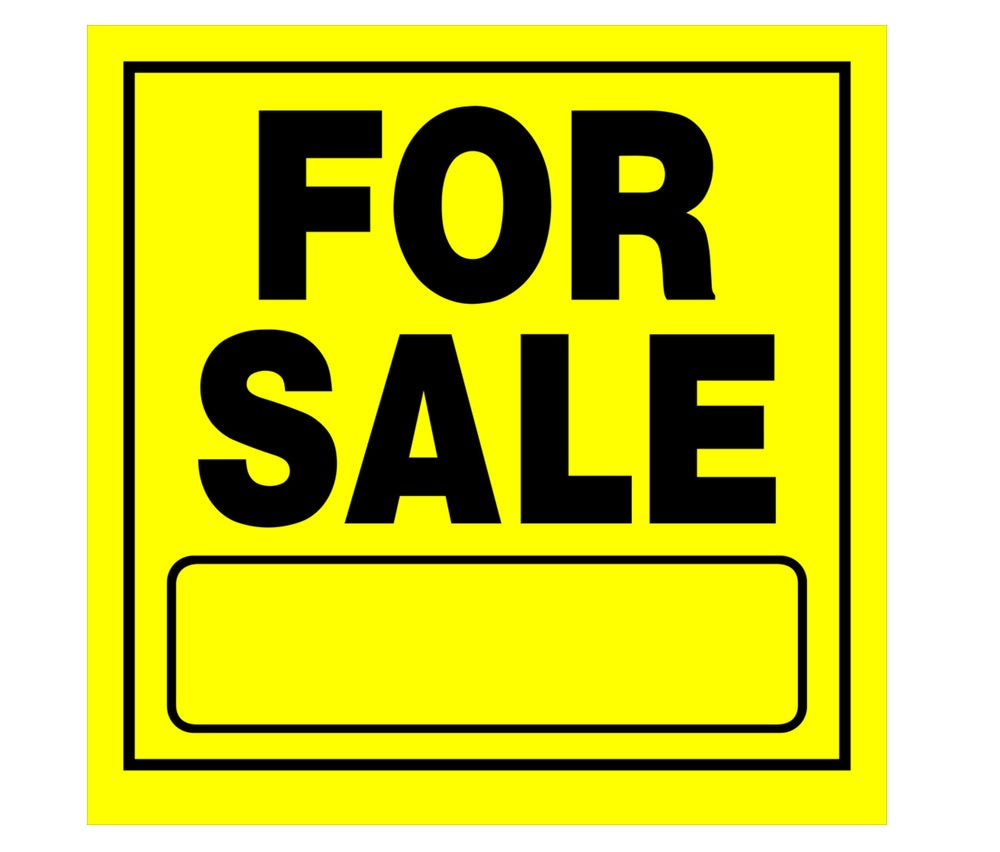 Hillman 840168 English For Sale Sign, 11" x 11", Yellow