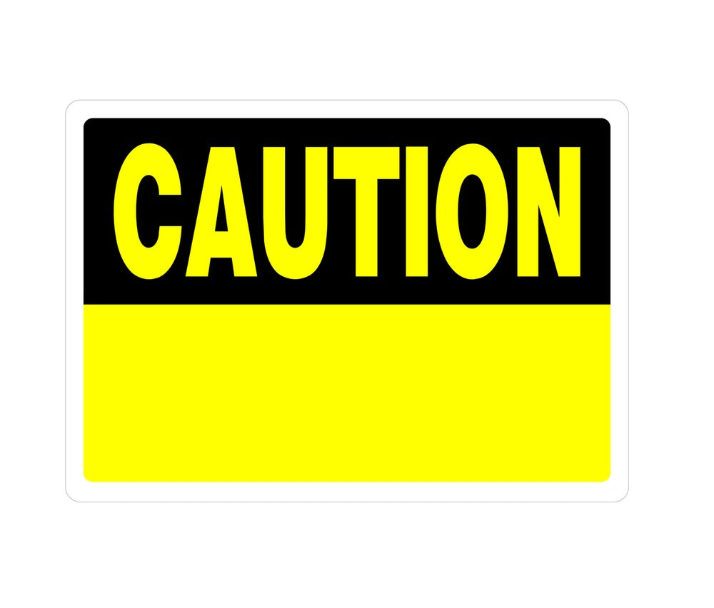 Hillman 842066 English Caution Sign, 10" x 14", Yellow