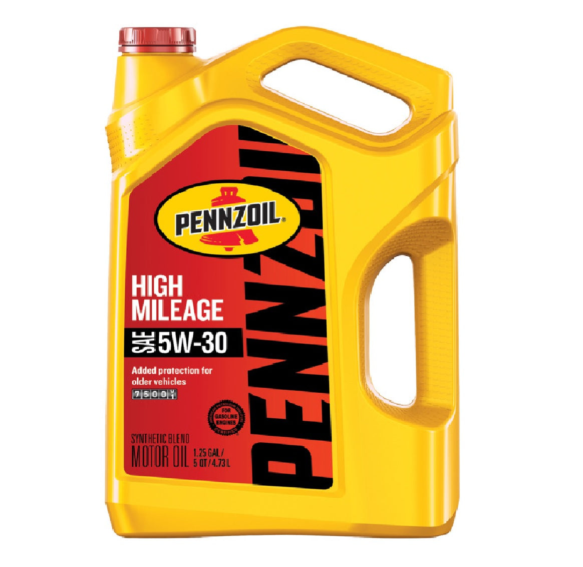 Pennzoil 550045218 High Mileage Motor Oil, 5 Quart