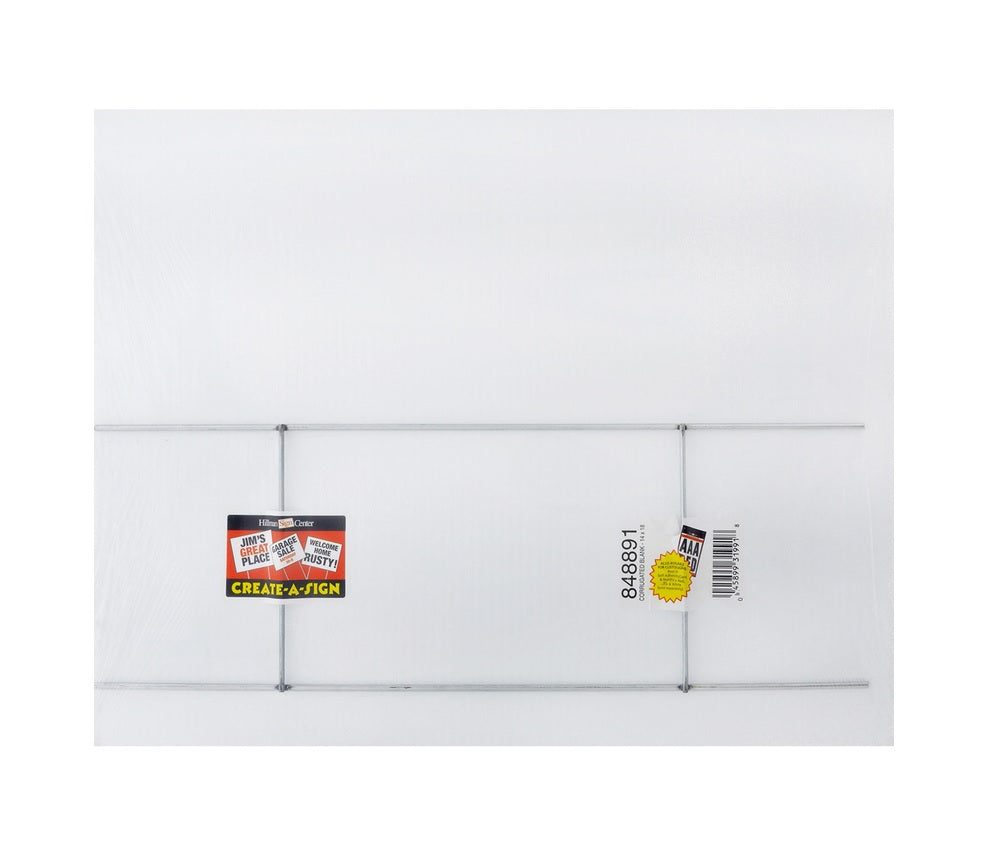 Hillman 848891 English Blank Sign, 14" x 18", White