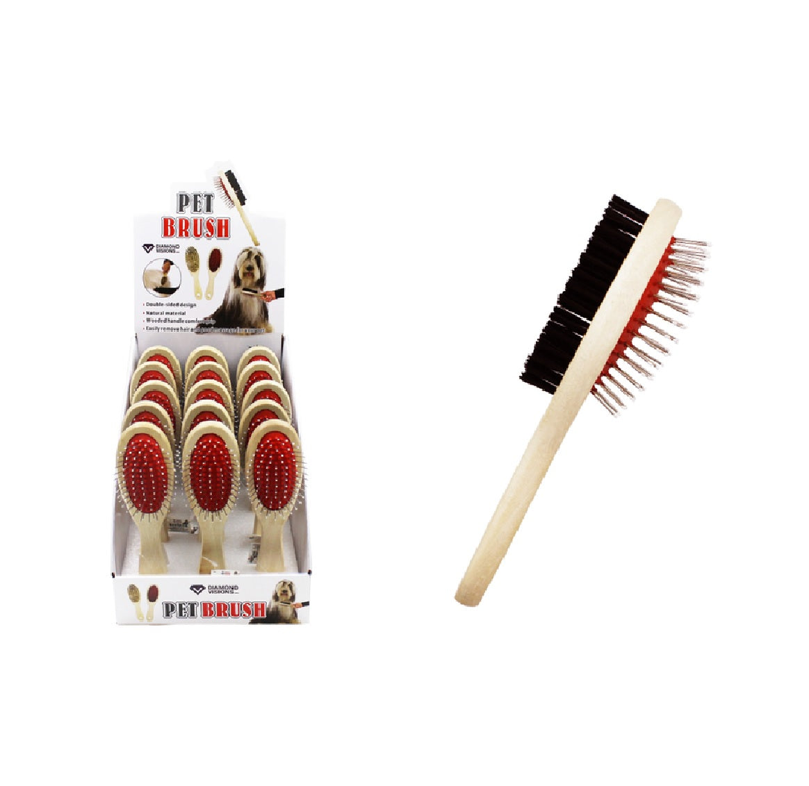 Diamond Visions 11-2313 Double Sided Pet Brush