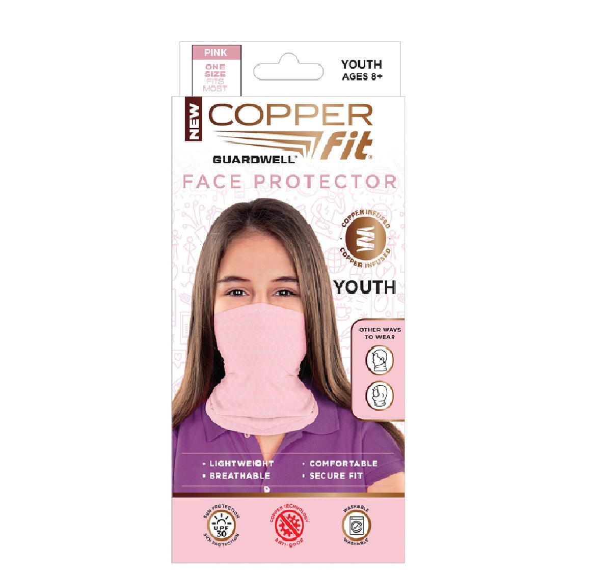 Copper Fit CFGWKPK As Seen On TV Youth Pink Face Protector