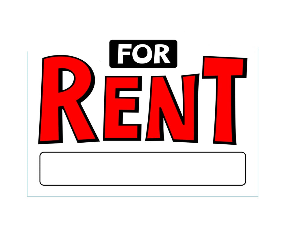 Hillman 843470 English For Rent Sign, 10" x 14", White