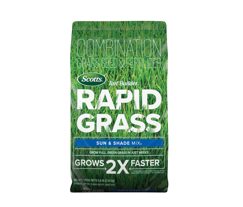 Scotts 18213 Turf Builder Rapid Mixed Sun/Shade Grass Seed, 5.6 lb