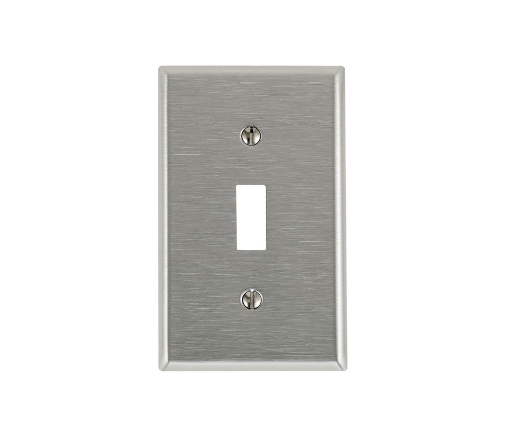 Leviton 84001-A40 Antimicrobial Powder Coated Toggle Wall Plate, Gray