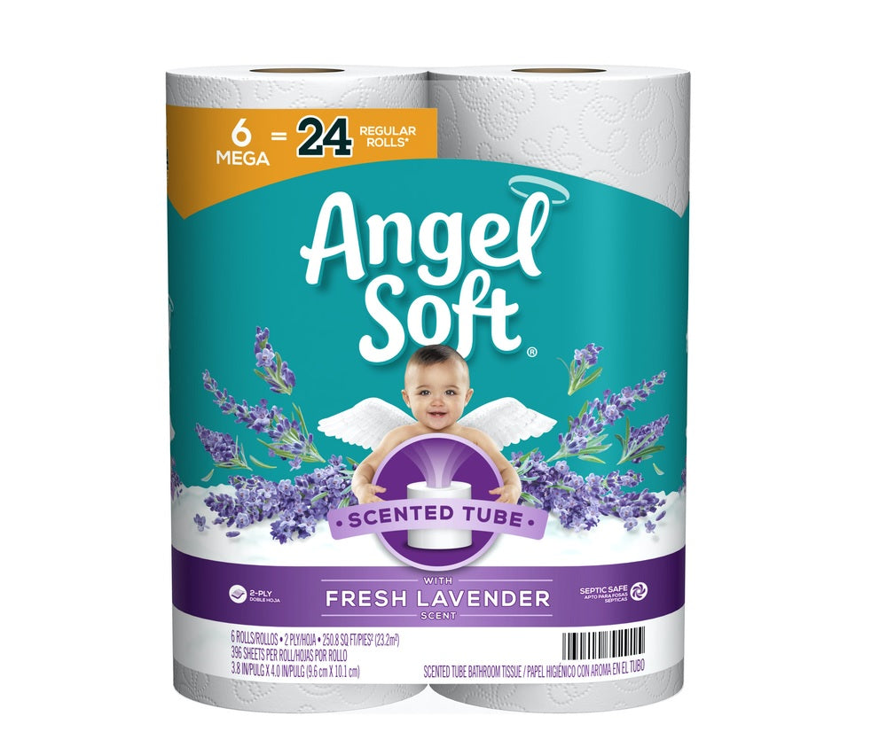 Angel Soft 79291 396 sheet Toilet Paper, 6 roll