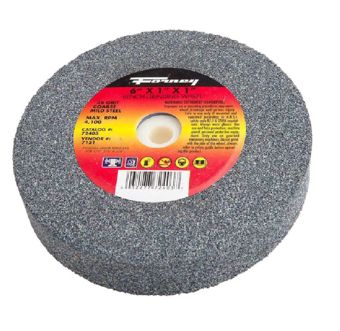 Forney 72403 Bench Grinding Wheel, 36-Grit