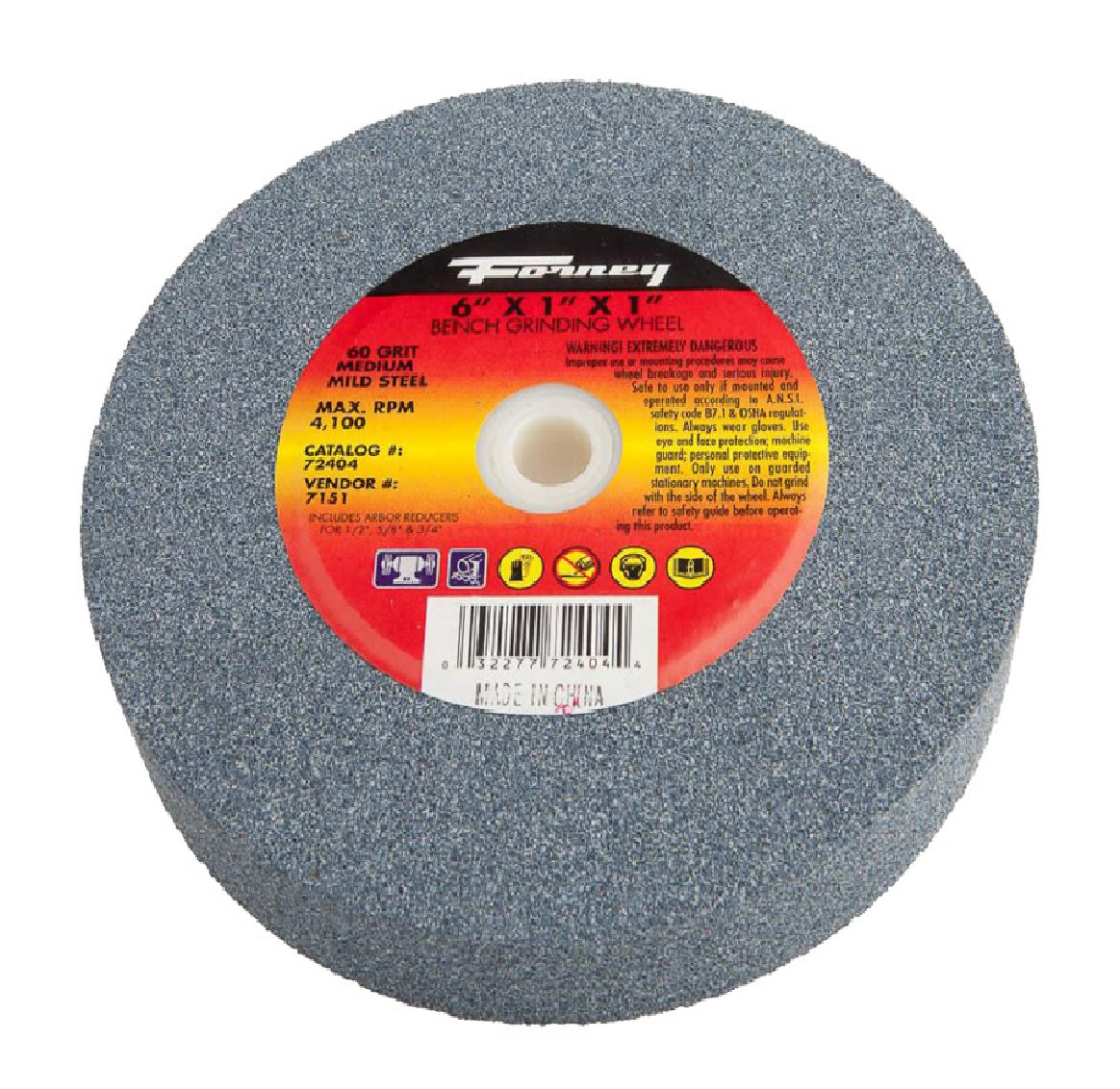 Forney 72404 Bench Grinding Wheel, 60-Grit