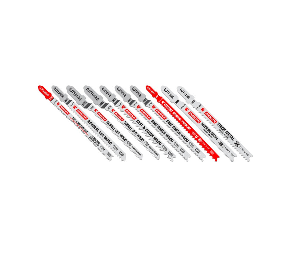 Diablo DJT10S T-Shank Jig Saw Blade Set, 10 Piece