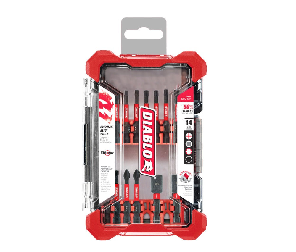 Diablo DSC-S14 Screwdriving Set, 14 piece