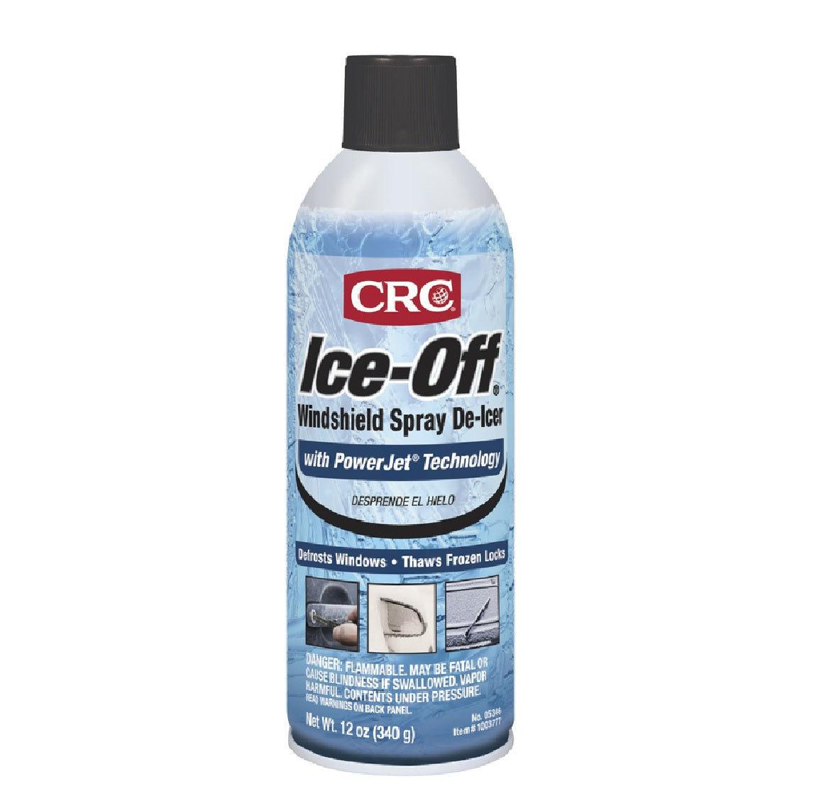 CRC 05346 Ice-Off Aerosol Windshield De-Icer, 12 oz