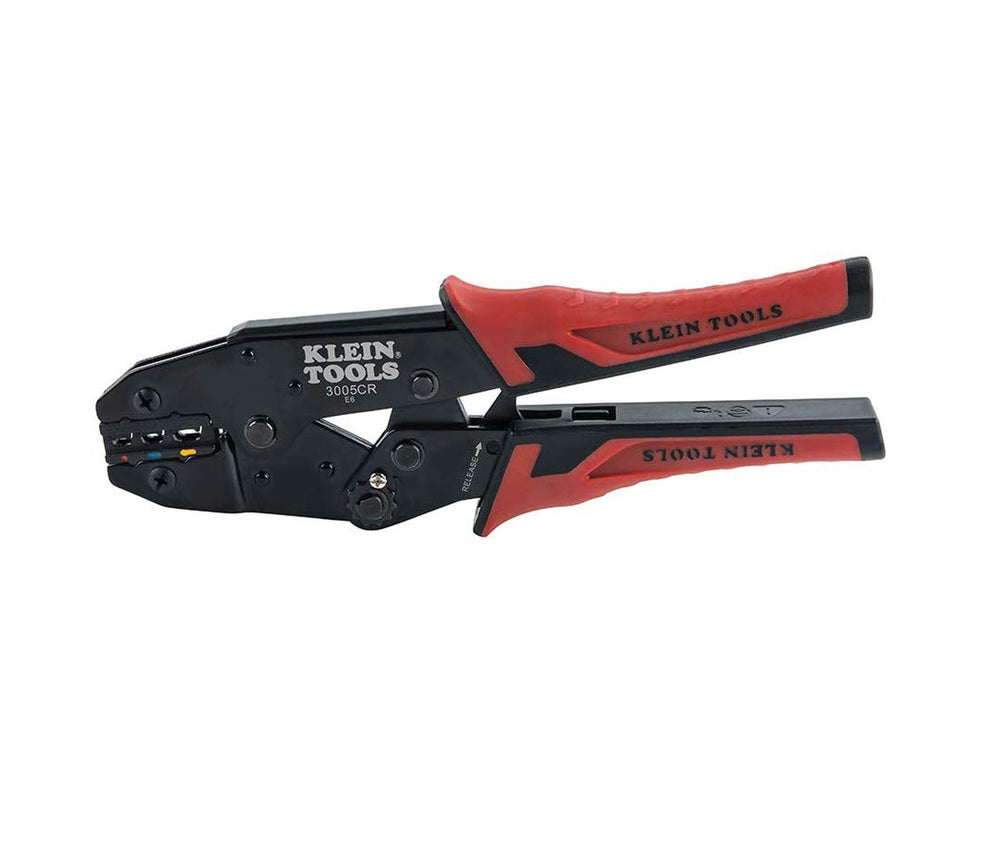 Klein Tools 3005CR 10-22 AWG Ratcheting Crimper, 9"