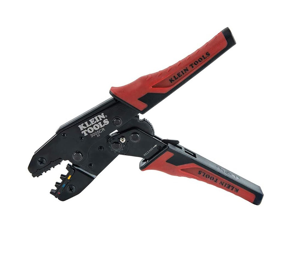 Klein Tools 3005CR 10-22 AWG Ratcheting Crimper, 9"