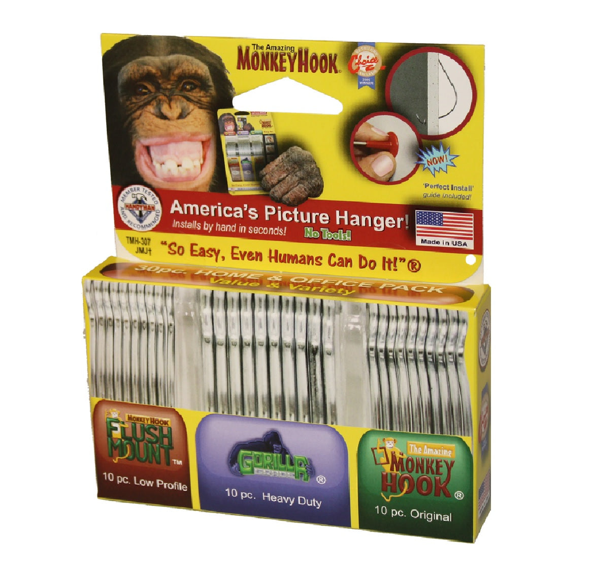 Monkey Hook TMH-314 Value & Variety Pack Picture Hanging Set