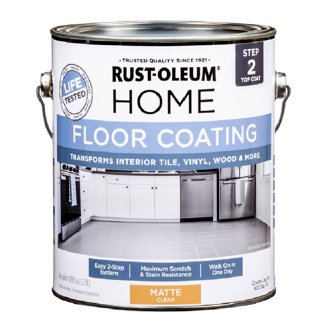 Rust-Oleum 358585 Home Clear Coat Interior Floor Paint, 1 Gallon