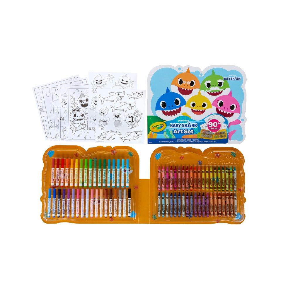 Crayola 04-1042 Baby Shark Art Set, 90 pc.