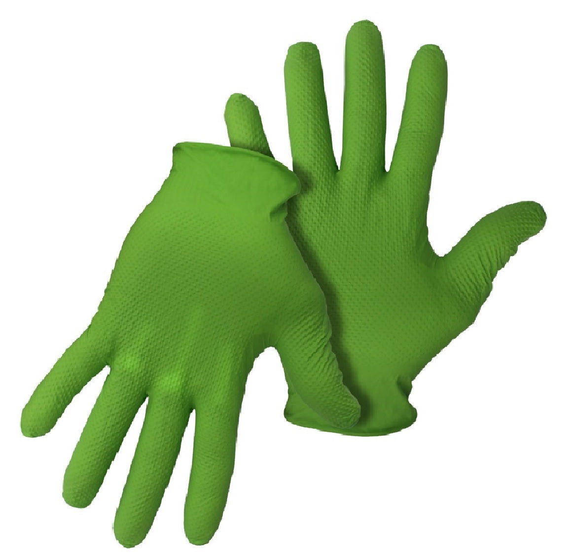 Boss 1UH0066NL Disposable Gloves, Nitrile, Green