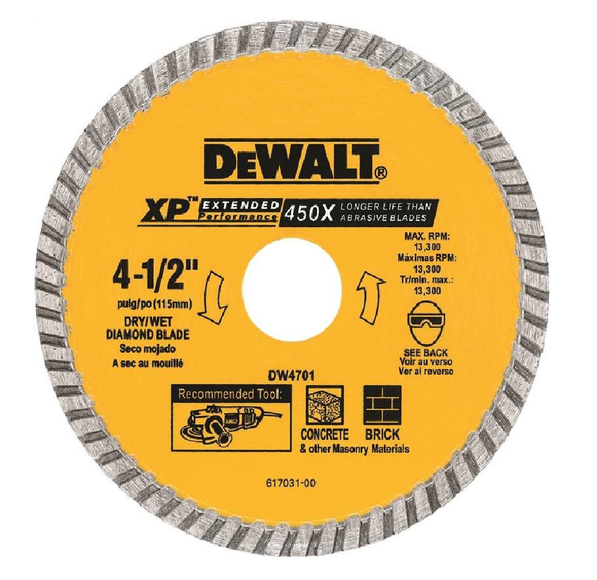 Dewalt DW4701 Circular Turbo Blade, Masonry