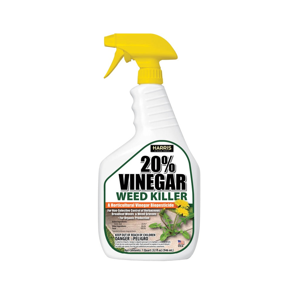 Harris VWEED-32 Organic 20% Vinegar Weed Killer RTU Liquid, 1 qt.
