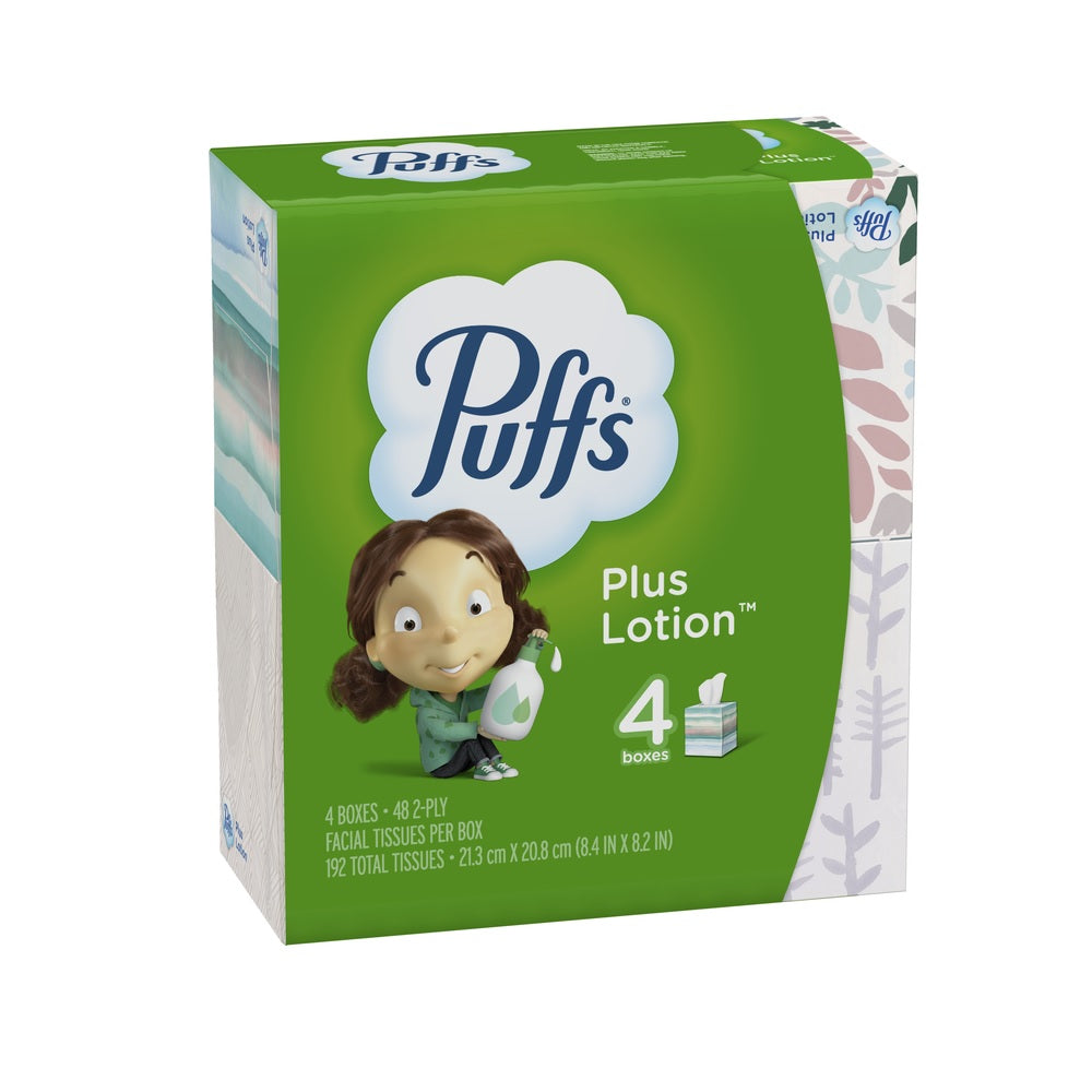 Puffs 89314 Facial Tissue, White