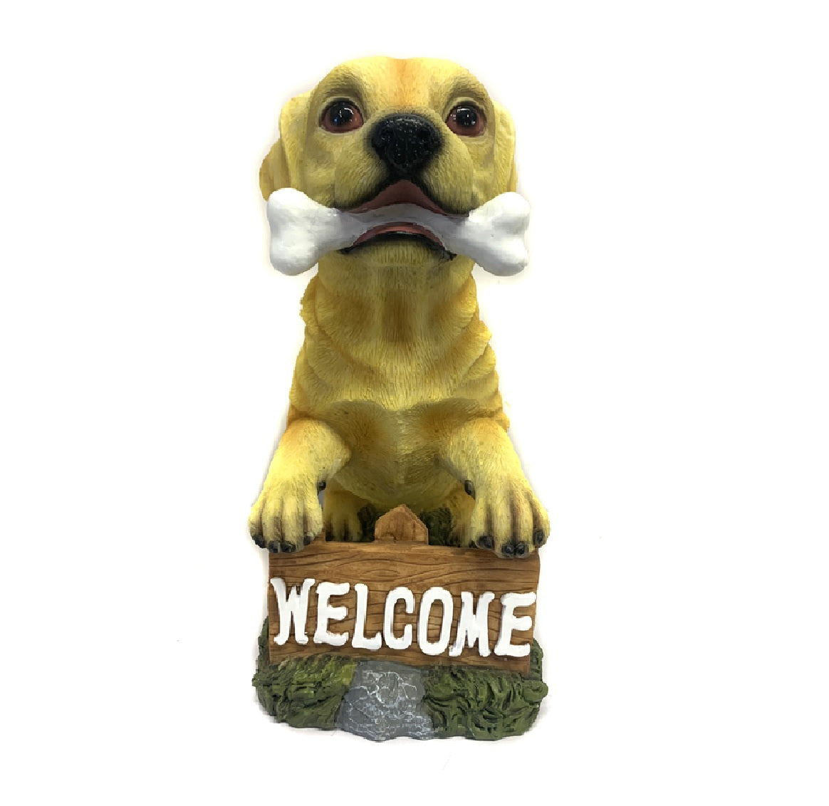 Infinity CA106776 Welcome Lab Dog Statue, Polyresin