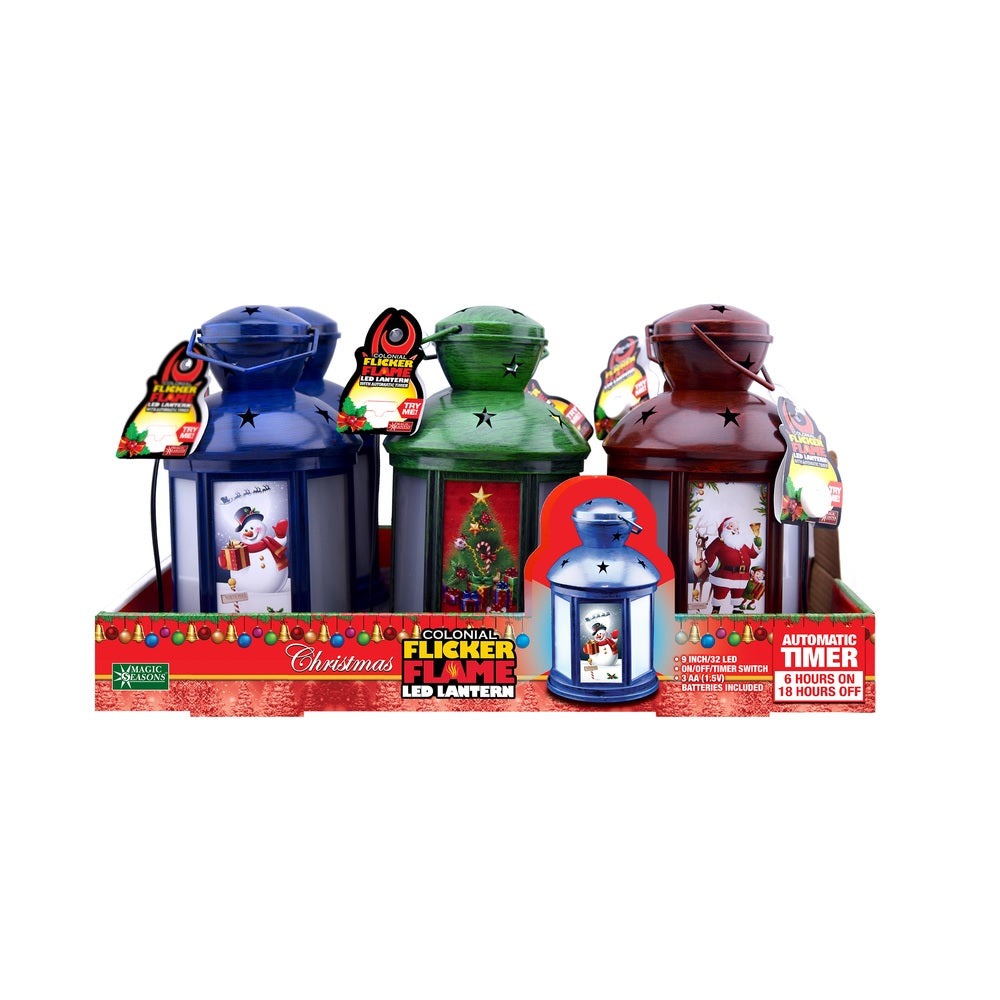 Shawshank 702779 Christmas Colonial LED Lantern, Assorted