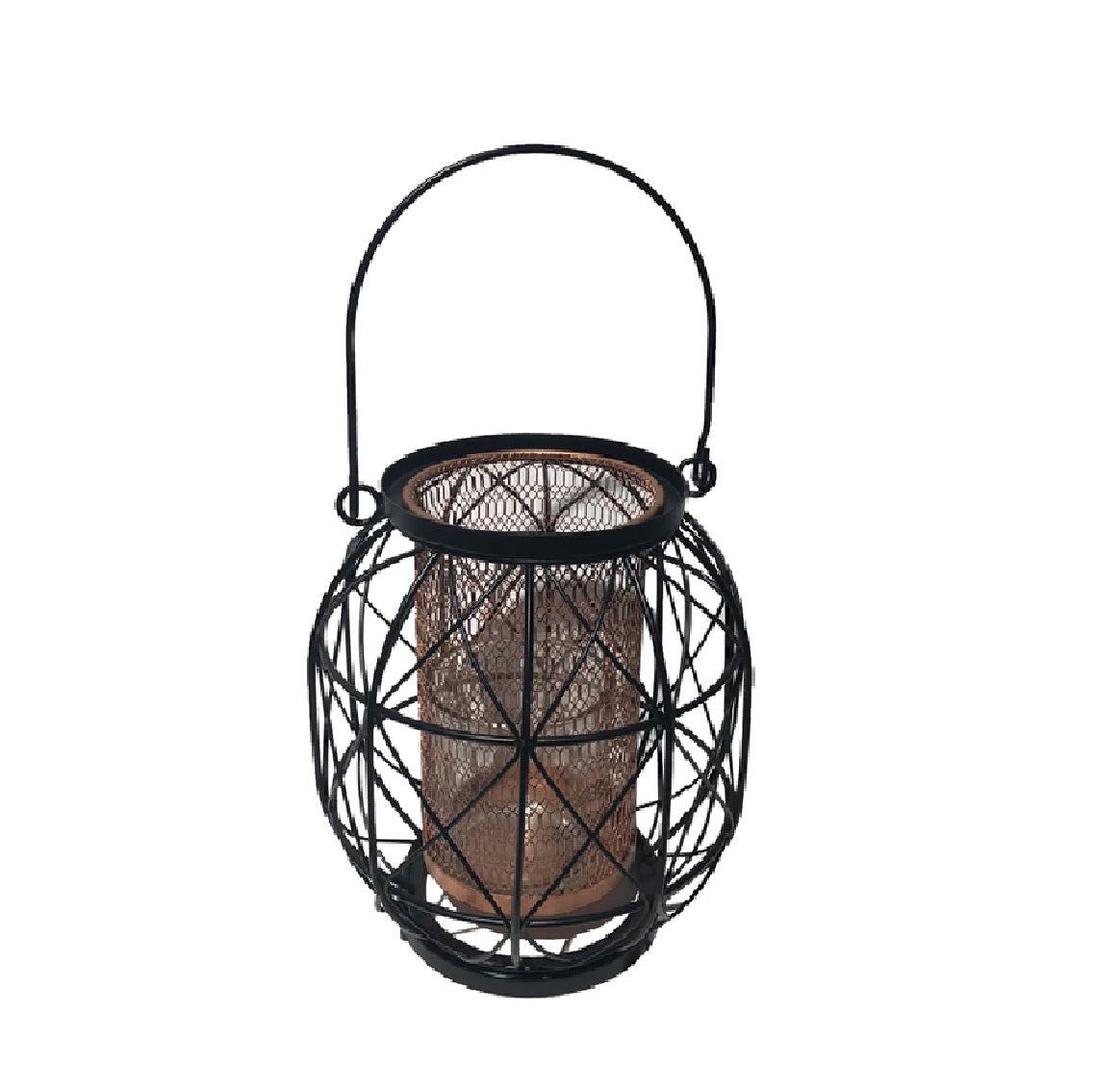 Meadowcreek ZAC2LA1620 Wire Lantern, Black/Copper