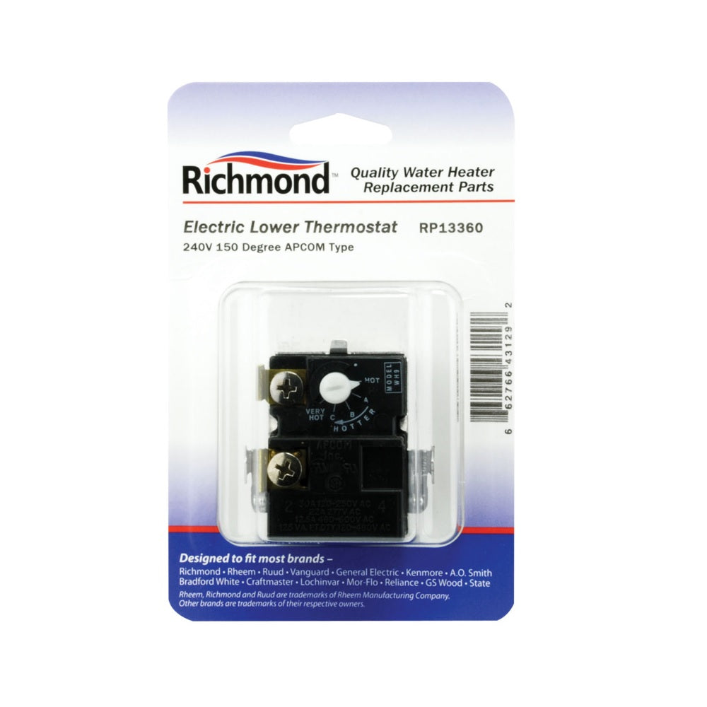 Richmond RP13360 Electric Thermostat, 110 to 160 deg F