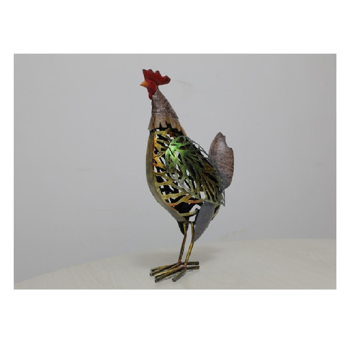 Smart Solar JYLTJ022 Rooster Solar Statue, Metal