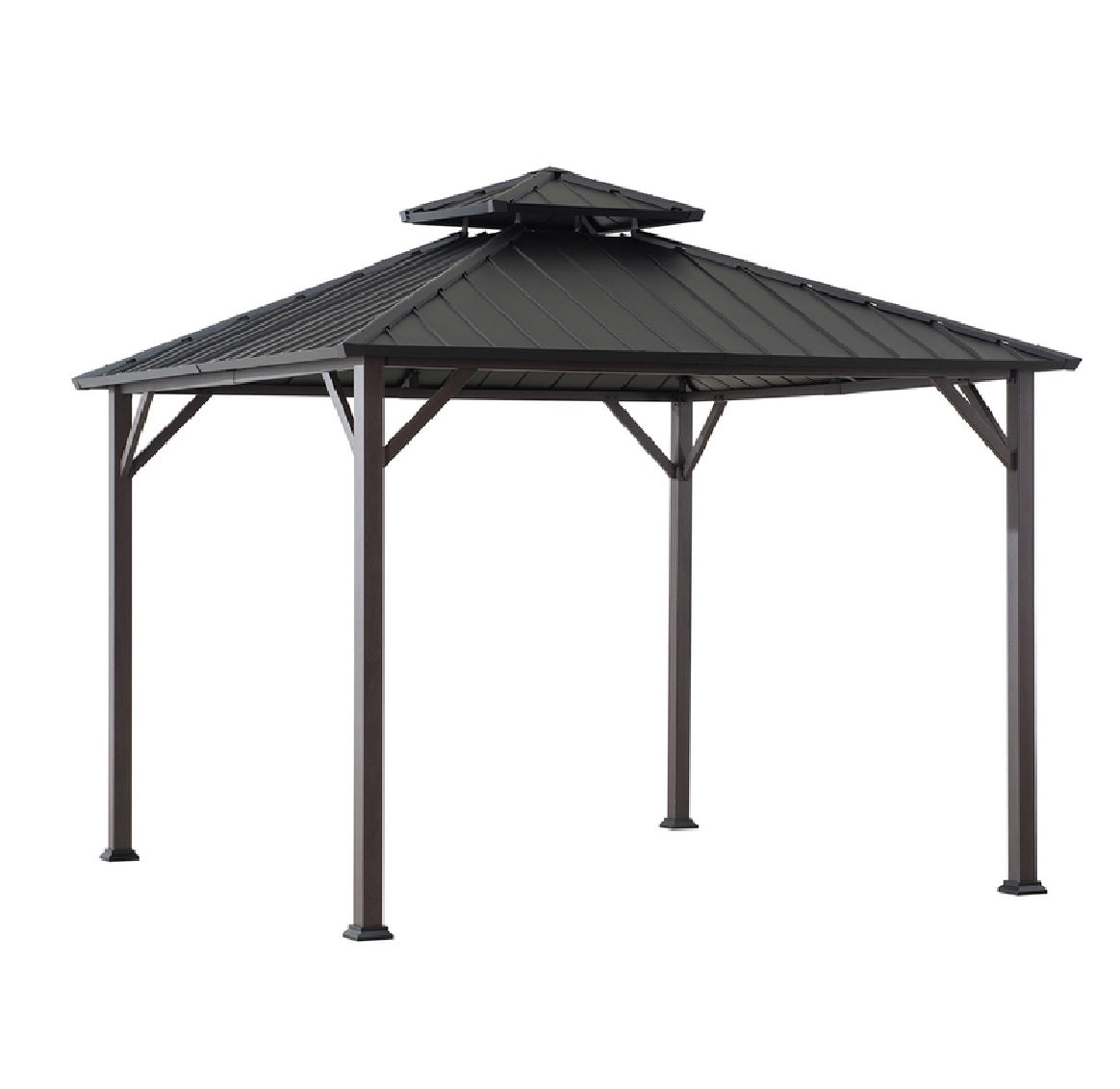 Living Accents A102012200 Hardtop Gazebo, Brown