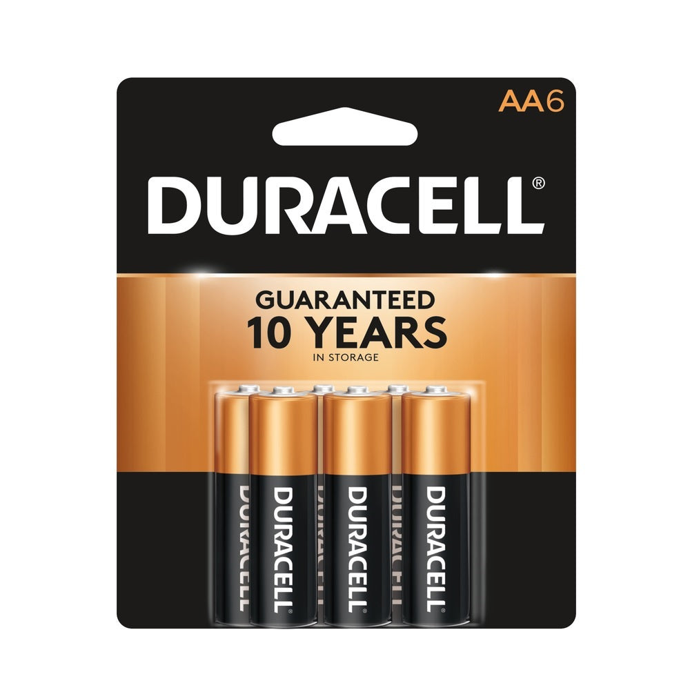 Duracell MN1500B6 AA Alkaline Batteries, 6 pk Carded