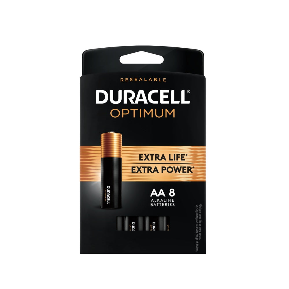 Duracell OPT15B8 AA Alkaline Batteries, 8 pk Carded