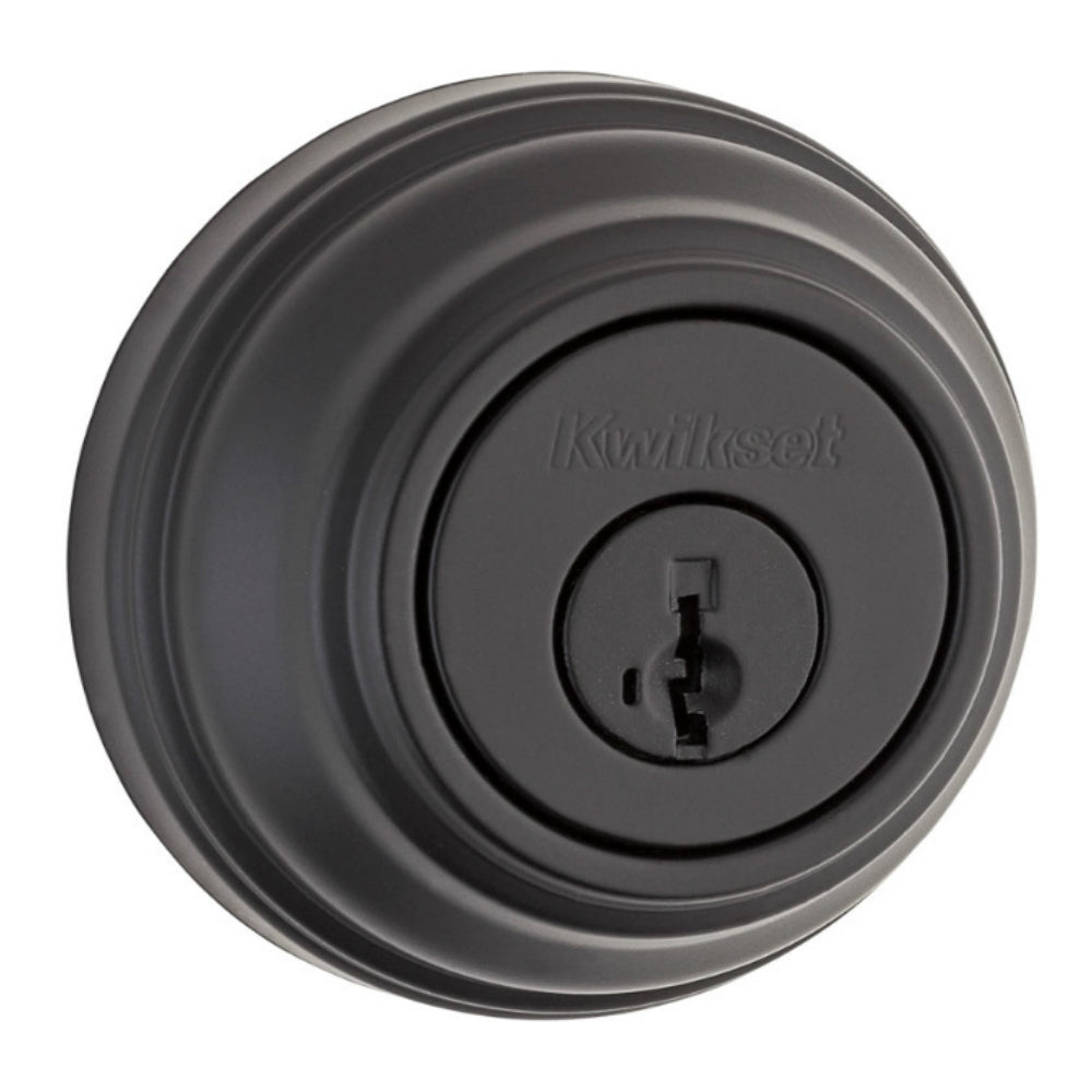Kwikset 980 514 SMT Single Cylinder Deadbolt, Iron Black