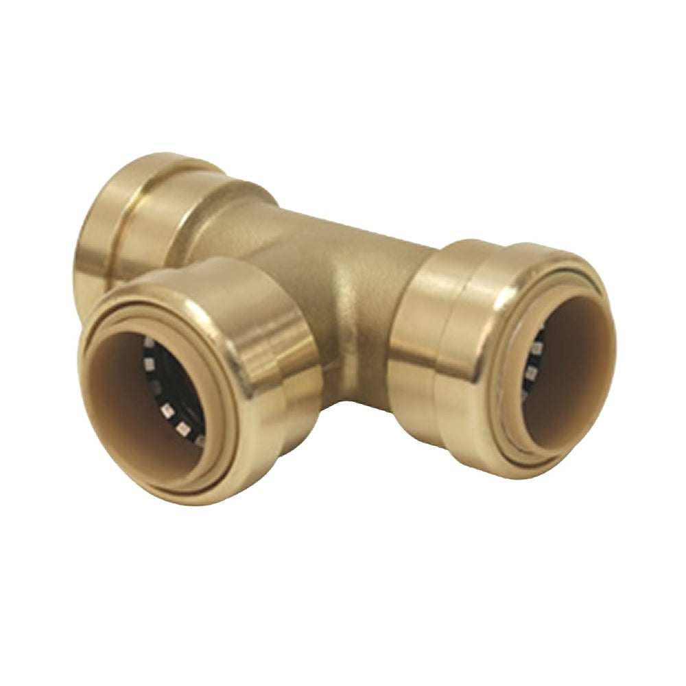 ProBite 6632-004 Brass Push On Tee, 3/4", Brass