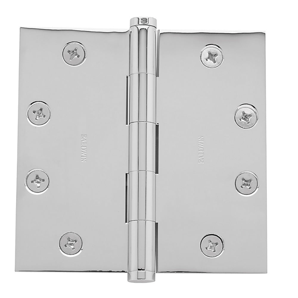 Baldwin 1045260I Mortise Square Hinge, Bright Chrome