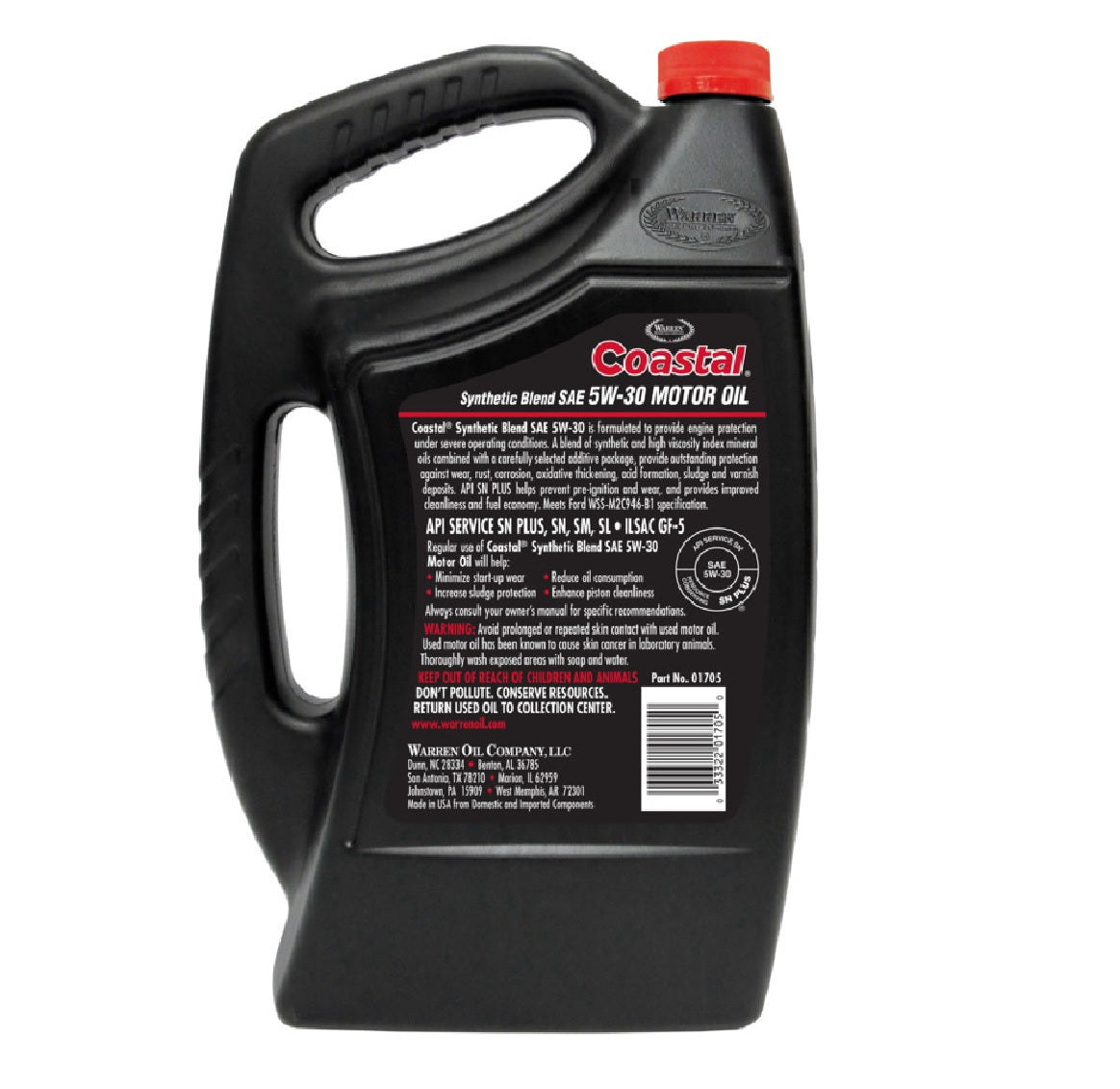 Warren 01705 Motor Oil, 5 qt