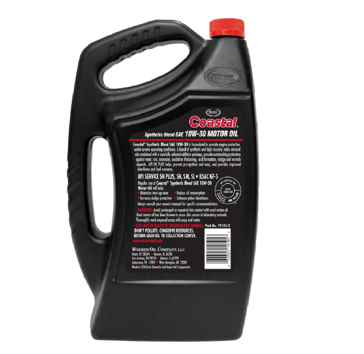 Warren 01805 Motor Oil, 5 qt