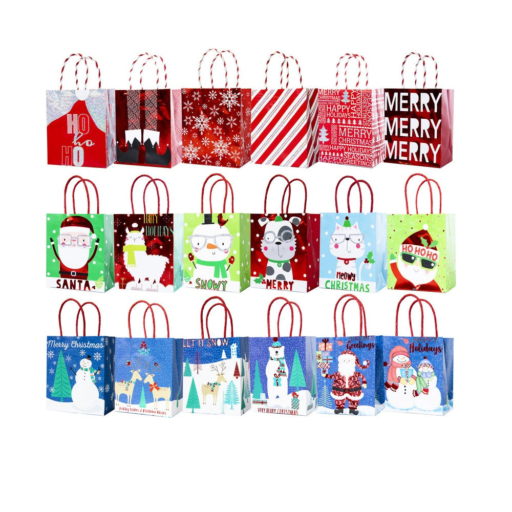 Santas Forest 69503 Bag Small Handle, 4.5" x 5.5", 6 Pack