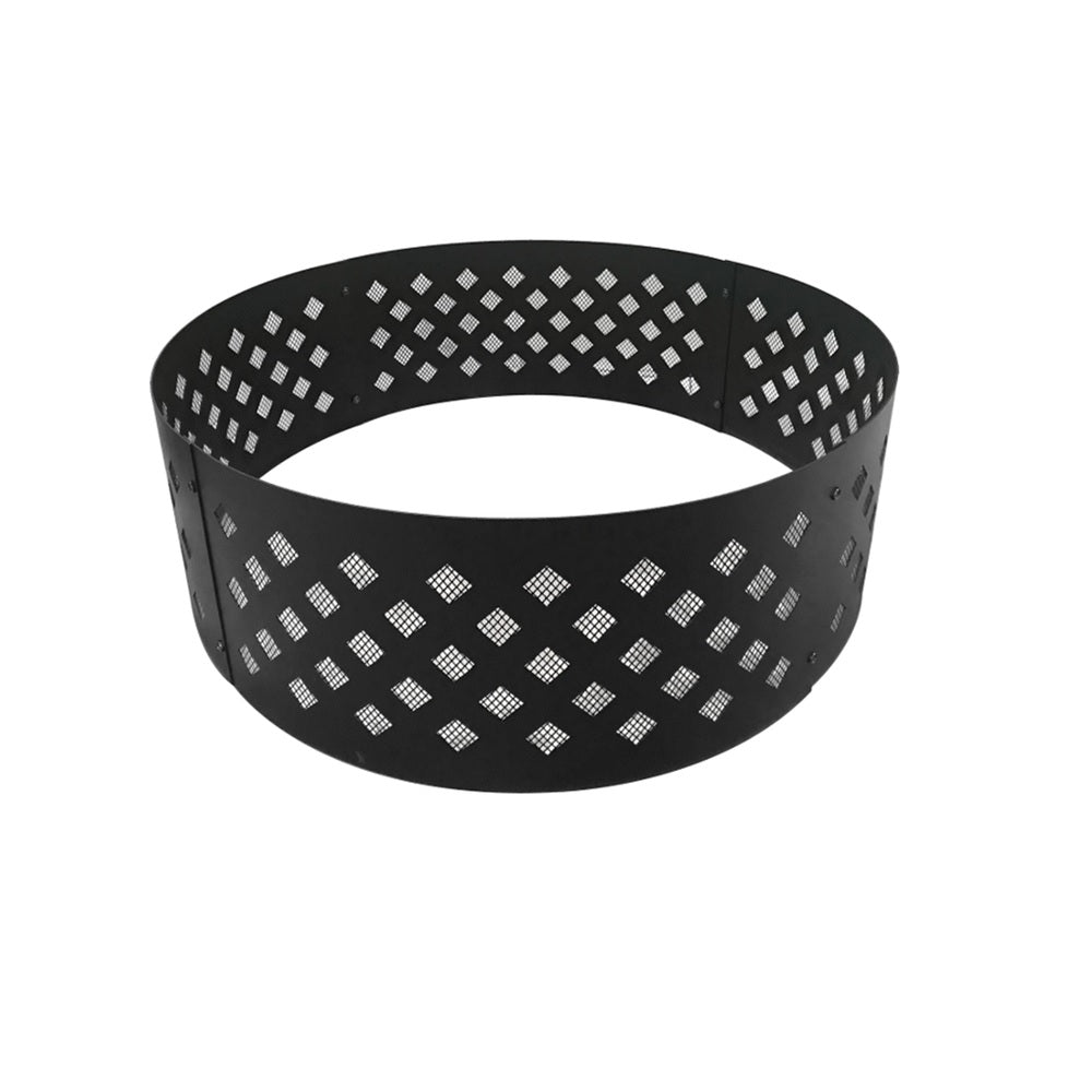 Living Accents SRFP1645 Round Wood Fire Ring, 12" x 36" x 36", Steel