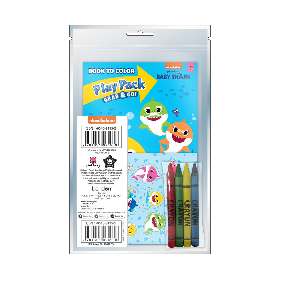 Bendon 49784-PDQ Baby Shark Coloring Book