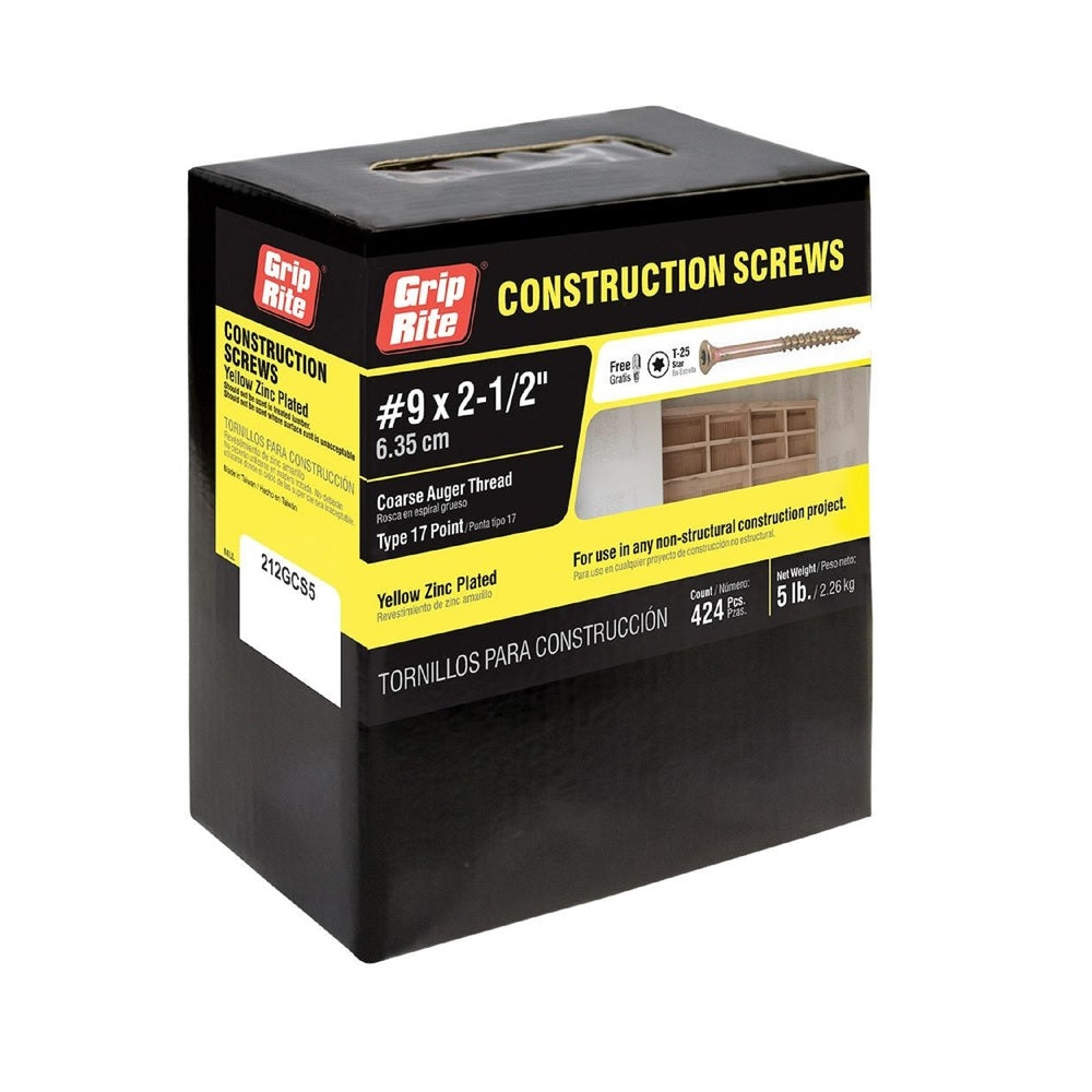 Grip-Rite 212GCS5 Bugle Head Construction Screws, 5 lb