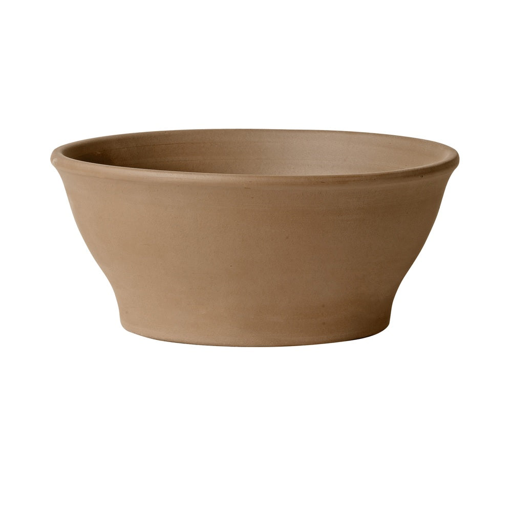 Deroma 1Z32CSZ Round Low Bowl Planter, Terracotta