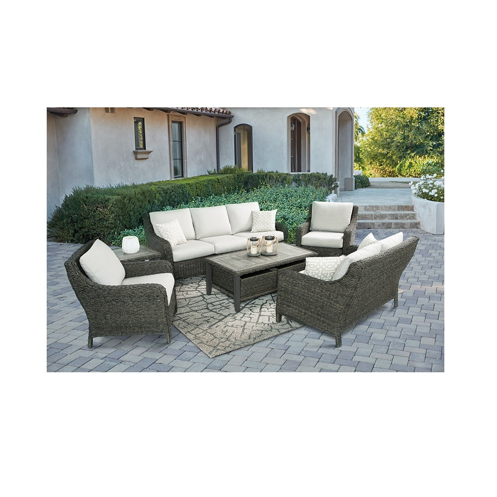 Living Accents ACE21041T Rochdale Brown Wicker Frame Loveseat, Brown