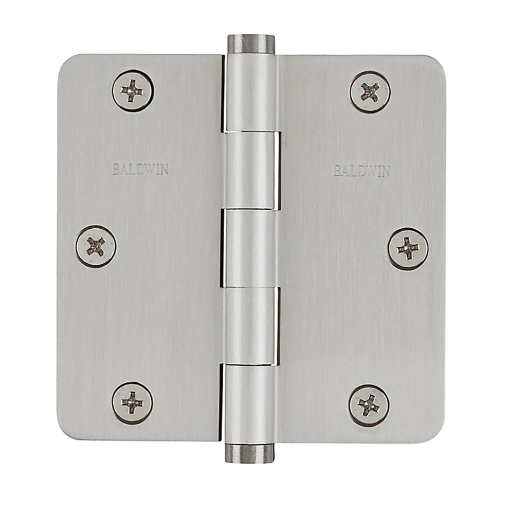 Baldwin 1435150I Radius Mortise Hinge, Satin Nickel